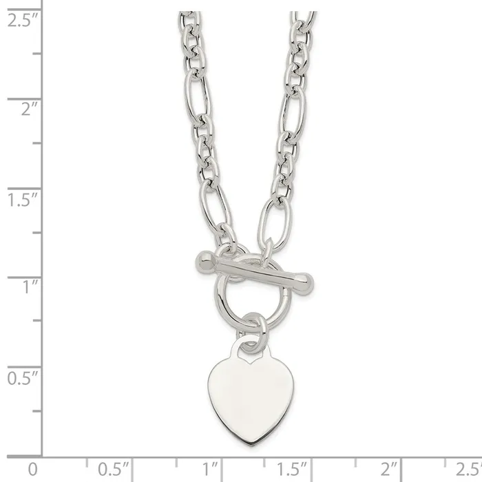 Sterling Silver Polished Heart Charm Fancy Link NecklaceWBCQG608718 WB Choice Jewelry Necklaces Sterling Silver Polished Heart Charm Fancy Link NecklaceWBCQG608718 WB Choice Jewelry Necklaces