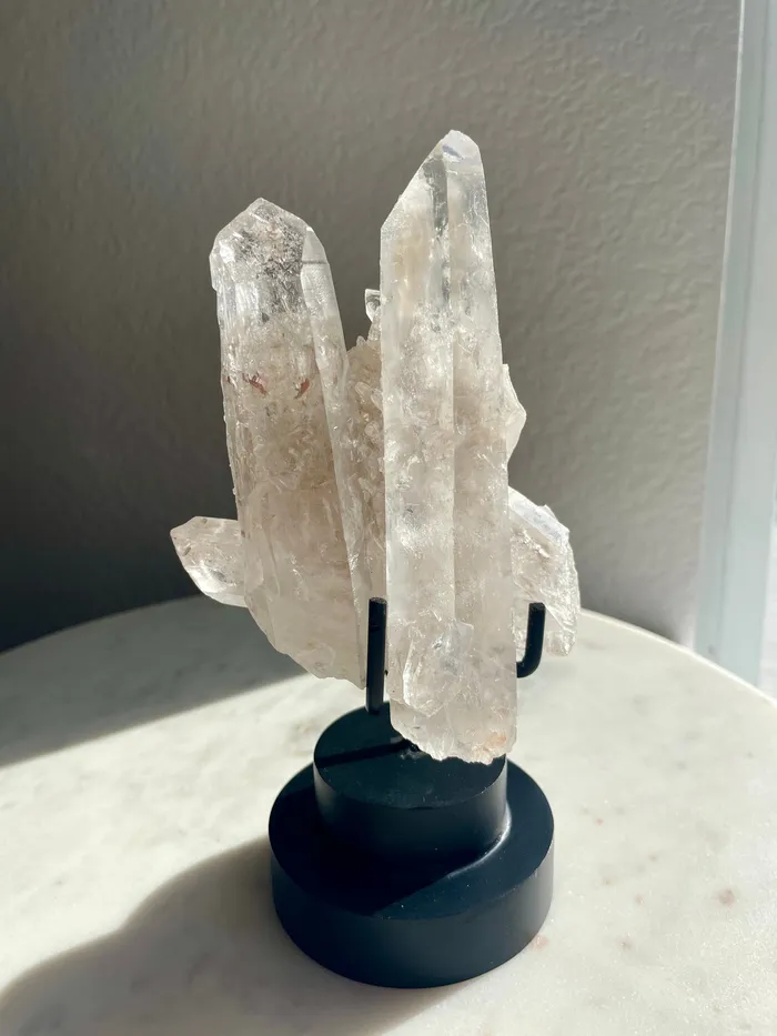 Sugar Studio Crystals Charm Necklaces Lightning Strike Quartz Cluster in Stand Sugar Studio Crystals Charm Necklaces Lightning Strike Quartz Cluster in Stand