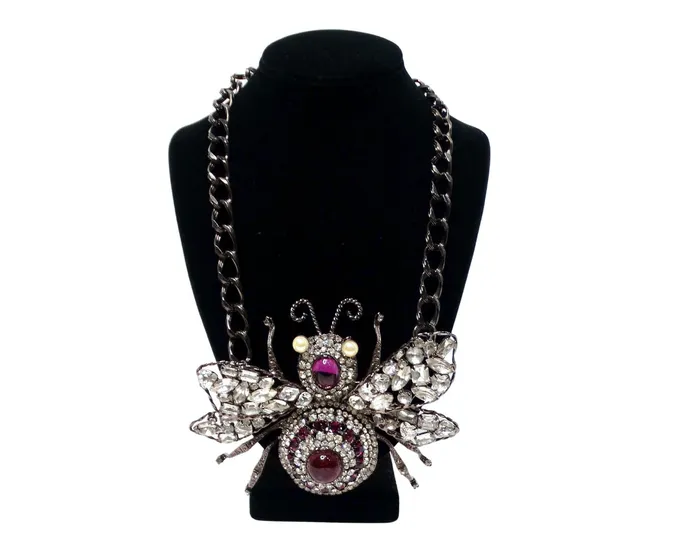 Vintage by Misty Necklaces Lawrence Vrba Large Lux Embellished Bee Statement Necklace Or Brooch Vintage by Misty Necklaces Lawrence Vrba Large Lux Embellished Bee Statement Necklace Or Brooch