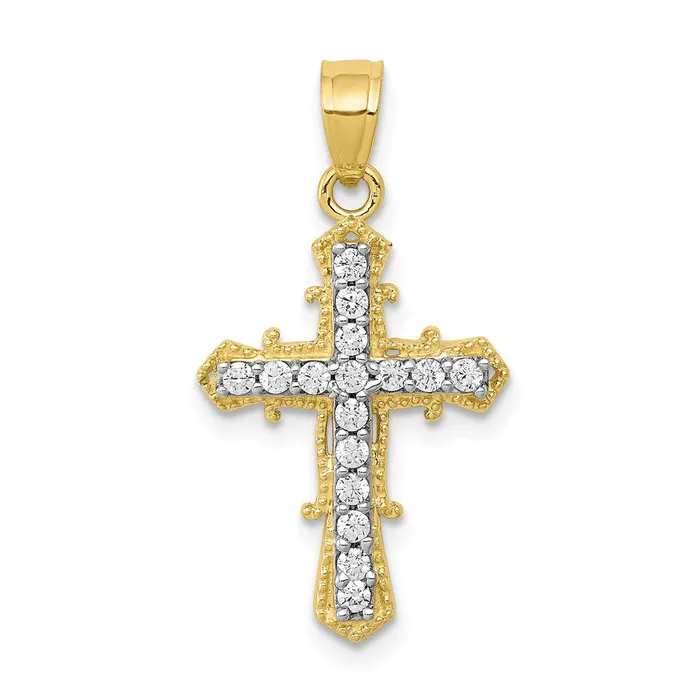 WB Choice Jewelry 10k CZ Cross PendantWBC10C1137 Necklaces