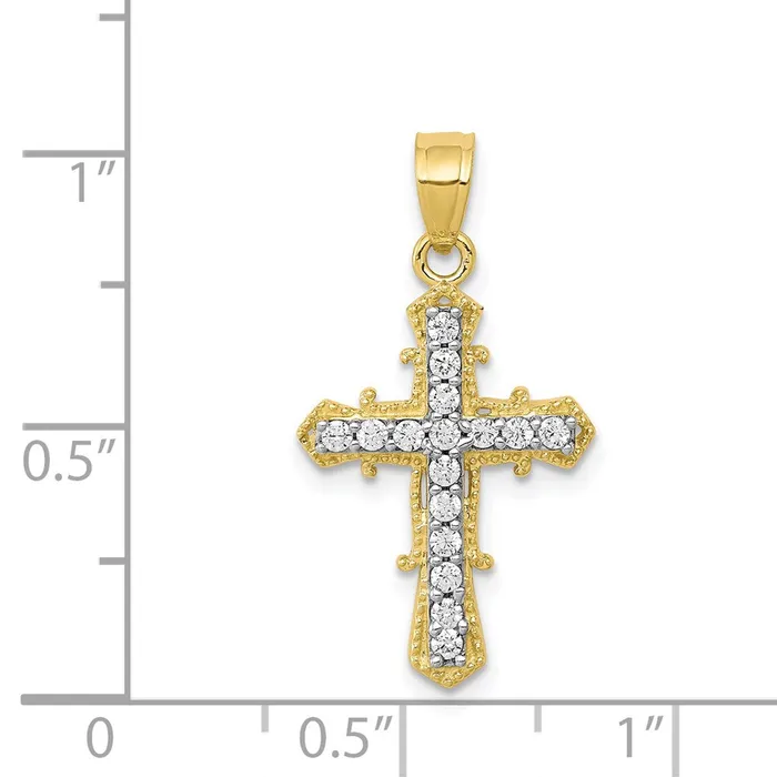 WB Choice Jewelry 10k CZ Cross PendantWBC10C1137 Necklaces WB Choice Jewelry 10k CZ Cross PendantWBC10C1137 Necklaces