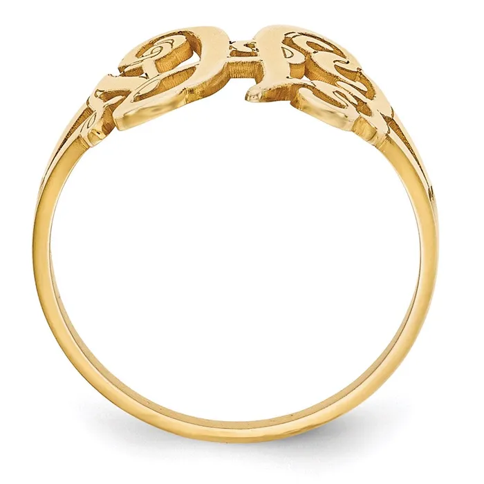 WB Choice Jewelry 10KY Polished Monogram RingWBC10XNR72Y Rings WB Choice Jewelry 10KY Polished Monogram RingWBC10XNR72Y Rings