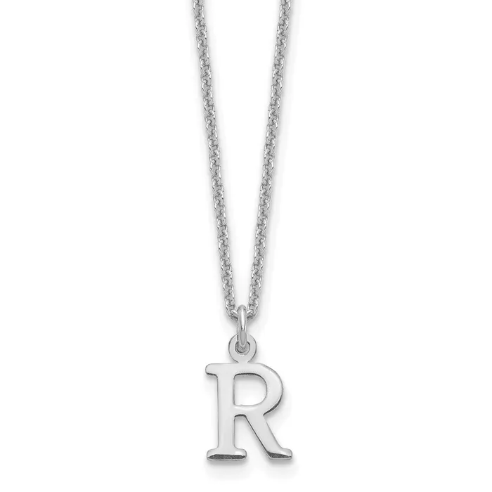 WB Choice Jewelry 14KW Cutout Letter R Initial NecklaceWBCXNA727WR Necklaces WB Choice Jewelry 14KW Cutout Letter R Initial NecklaceWBCXNA727WR Necklaces