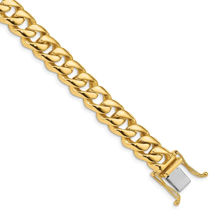 WB Choice Jewelry Bracelets 14k 96mm Handpolished Rounded Curb Link BraceletWBCLK1268 WB Choice Jewelry Bracelets 14k 96mm Handpolished Rounded Curb Link BraceletWBCLK1268