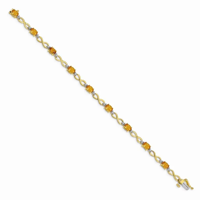 WB Choice Jewelry Bracelets 14k Citrine Diamond Infinity BraceletWBCBM4494CI003YA WB Choice Jewelry Bracelets 14k Citrine Diamond Infinity BraceletWBCBM4494CI003YA