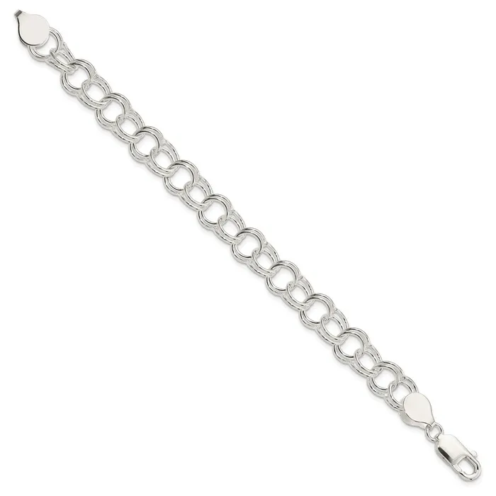 WB Choice Jewelry Bracelets Sterling Silver 825mm Double Link Charm BraceletWBCQDH1007 WB Choice Jewelry Bracelets Sterling Silver 825mm Double Link Charm BraceletWBCQDH1007