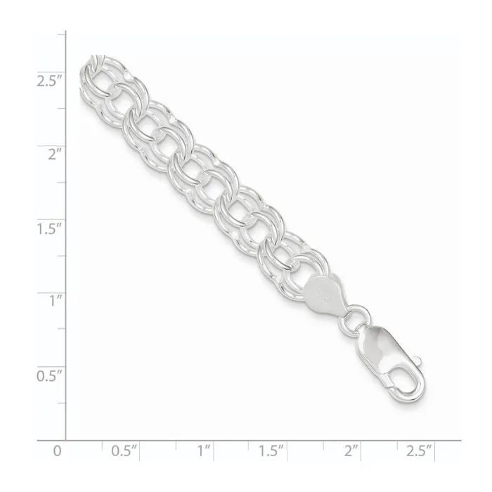 WB Choice Jewelry Bracelets Sterling Silver 825mm Double Link Charm BraceletWBCQDH1007 WB Choice Jewelry Bracelets Sterling Silver 825mm Double Link Charm BraceletWBCQDH1007