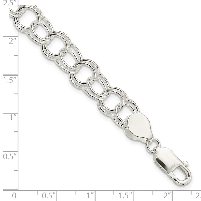 WB Choice Jewelry Bracelets Sterling Silver 825mm Double Link Charm BraceletWBCQDH1007 WB Choice Jewelry Bracelets Sterling Silver 825mm Double Link Charm BraceletWBCQDH1007