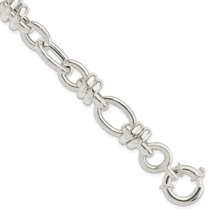 WB Choice Jewelry Bracelets Sterling Silver Polished Fancy Link BraceletWBCQG596585 WB Choice Jewelry Bracelets Sterling Silver Polished Fancy Link BraceletWBCQG596585
