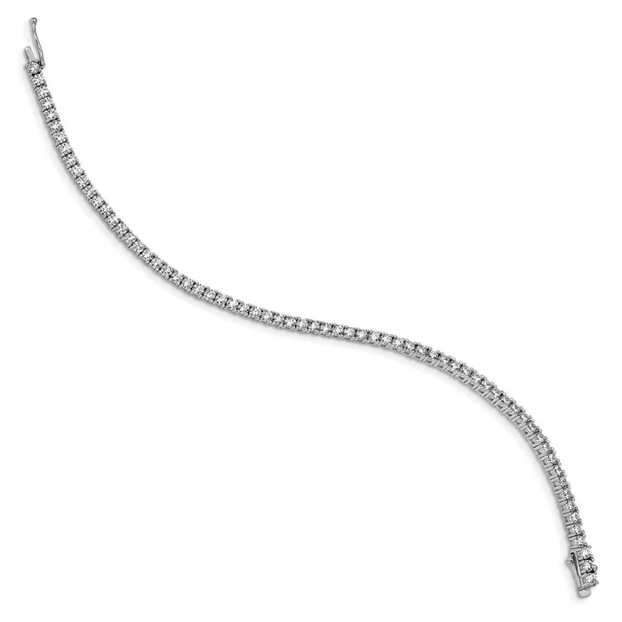 WB Choice Jewelry Bracelets Sterling Silver Rhodiumplated CZ 7in BraceletWBCQG34877 WB Choice Jewelry Bracelets Sterling Silver Rhodiumplated CZ 7in BraceletWBCQG34877