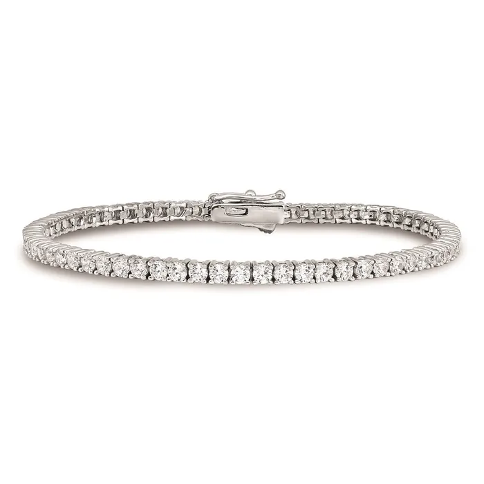WB Choice Jewelry Bracelets Sterling Silver Rhodiumplated CZ 7in BraceletWBCQG34877 WB Choice Jewelry Bracelets Sterling Silver Rhodiumplated CZ 7in BraceletWBCQG34877
