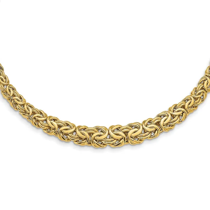 WB Choice Jewelry Necklaces 14k Graduated Byzantine NecklaceWBCSF28131725 WB Choice Jewelry Necklaces 14k Graduated Byzantine NecklaceWBCSF28131725