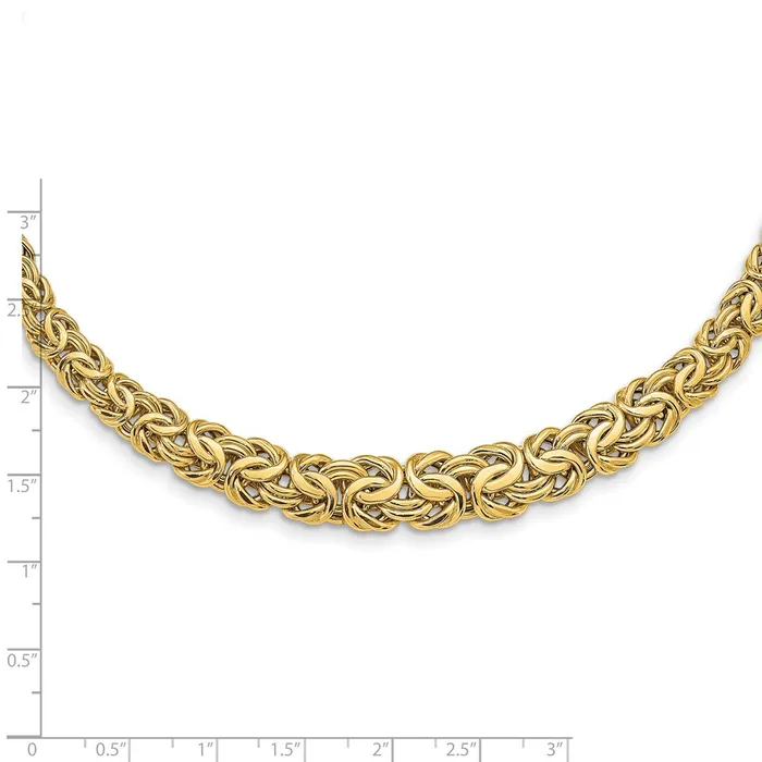 WB Choice Jewelry Necklaces 14k Graduated Byzantine NecklaceWBCSF28131725 WB Choice Jewelry Necklaces 14k Graduated Byzantine NecklaceWBCSF28131725