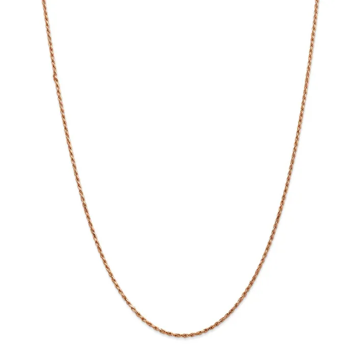 WB Choice Jewelry Necklaces 14k Rose Gold 18mm DC Machinemade Rope ChainWBCR01416