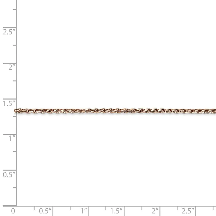 WB Choice Jewelry Necklaces 14k Rose Gold 18mm DC Machinemade Rope ChainWBCR01416 WB Choice Jewelry Necklaces 14k Rose Gold 18mm DC Machinemade Rope ChainWBCR01416