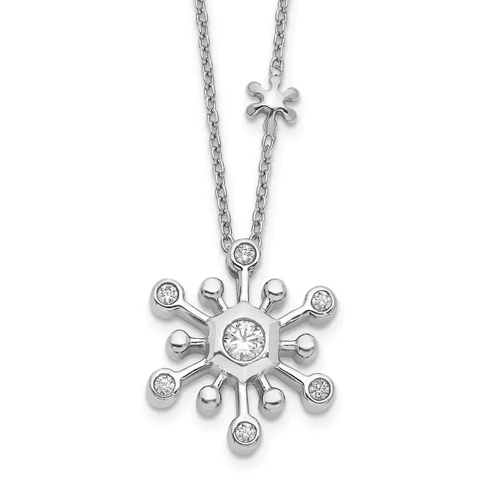 WB Choice Jewelry Necklaces 14k White Gold Diamond Snowflake 18 inch NecklaceWBCPM3813025WA WB Choice Jewelry Necklaces 14k White Gold Diamond Snowflake 18 inch NecklaceWBCPM3813025WA