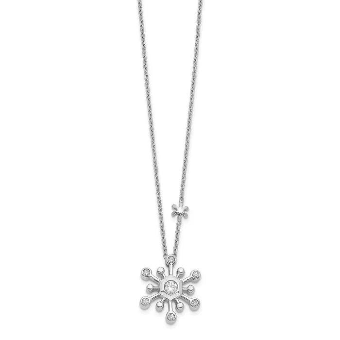 WB Choice Jewelry Necklaces 14k White Gold Diamond Snowflake 18 inch NecklaceWBCPM3813025WA WB Choice Jewelry Necklaces 14k White Gold Diamond Snowflake 18 inch NecklaceWBCPM3813025WA