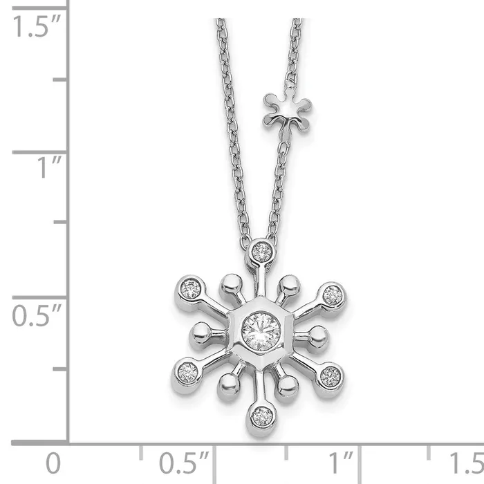WB Choice Jewelry Necklaces 14k White Gold Diamond Snowflake 18 inch NecklaceWBCPM3813025WA WB Choice Jewelry Necklaces 14k White Gold Diamond Snowflake 18 inch NecklaceWBCPM3813025WA