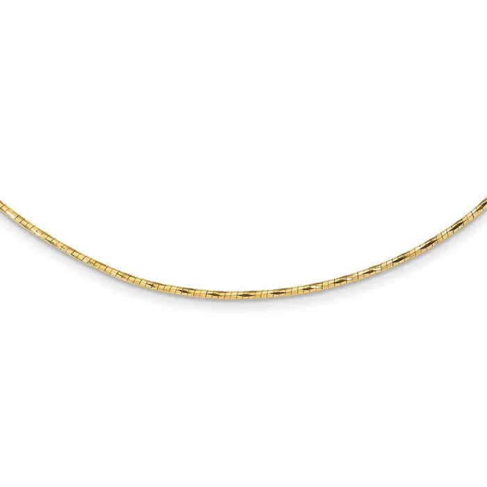WB Choice Jewelry Necklaces 14K Yellow Polished w2in Ext Round Twisted Omega NecklaceWBCSF279818 WB Choice Jewelry Necklaces 14K Yellow Polished w2in Ext Round Twisted Omega NecklaceWBCSF279818