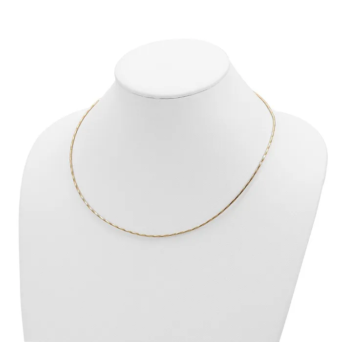 WB Choice Jewelry Necklaces 14K Yellow Polished w2in Ext Round Twisted Omega NecklaceWBCSF279818 WB Choice Jewelry Necklaces 14K Yellow Polished w2in Ext Round Twisted Omega NecklaceWBCSF279818