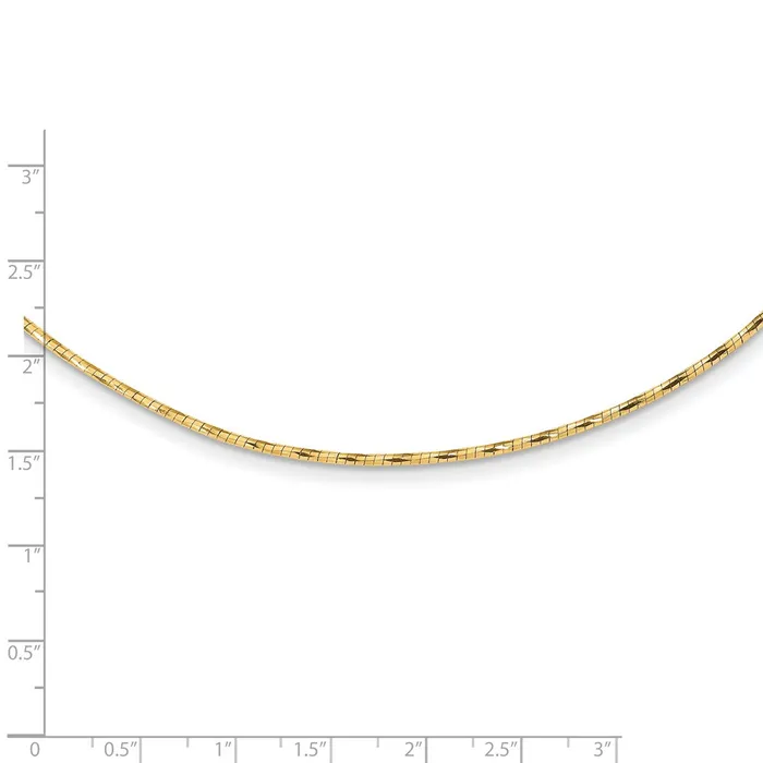 WB Choice Jewelry Necklaces 14K Yellow Polished w2in Ext Round Twisted Omega NecklaceWBCSF279818 WB Choice Jewelry Necklaces 14K Yellow Polished w2in Ext Round Twisted Omega NecklaceWBCSF279818