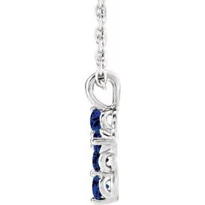 WB Choice Jewelry Necklaces Platinum Blue Sapphire Cross 1618 Necklace R42363738PSTWBC WB Choice Jewelry Necklaces Platinum Blue Sapphire Cross 1618 Necklace R42363738PSTWBC