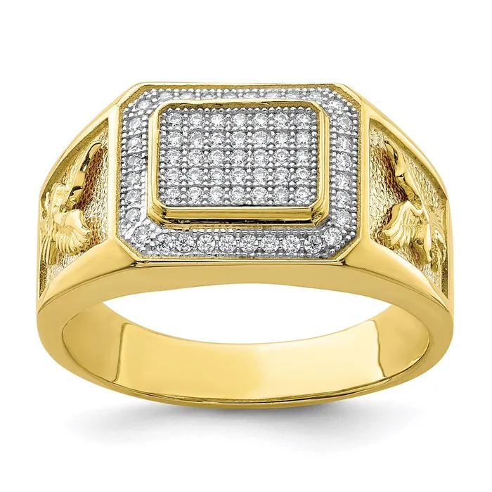 WB Choice Jewelry Rings 10K Mens CZ Eagle RingWBC10C1420
