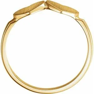 WB Choice Jewelry Rings 10K Yellow 138x7 mm Double Heart Signet Ring41934651PSTWBC WB Choice Jewelry Rings 10K Yellow 138x7 mm Double Heart Signet Ring41934651PSTWBC