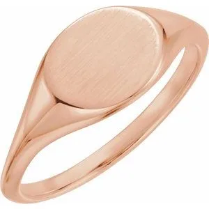 WB Choice Jewelry Rings 14K Rose 11x9 mm Oval Signet Ring51551103PSTWBC