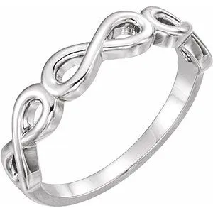 WB Choice Jewelry Rings 14K White Stackable InfinityInspired Ring51618101PSTWBC WB Choice Jewelry Rings 14K White Stackable InfinityInspired Ring51618101PSTWBC