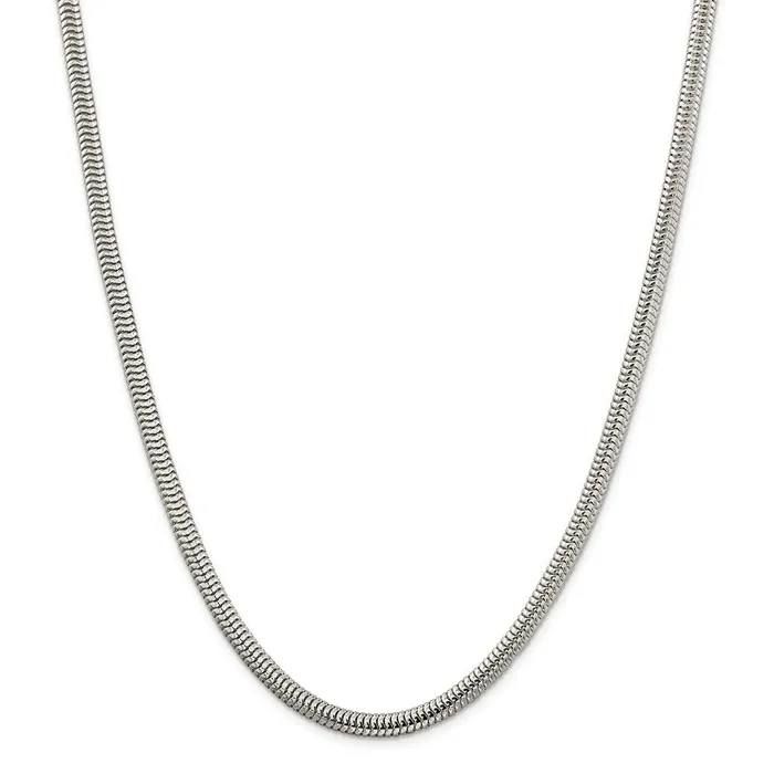 WB Choice Jewelry Rings Sterling Silver 5mm Round Snake ChainWBCQSNL12020