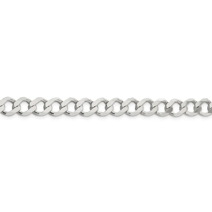 WB Choice Jewelry Rings Sterling Silver 81mm Semisolid Flat Curb ChainWBCQLFB18024 WB Choice Jewelry Rings Sterling Silver 81mm Semisolid Flat Curb ChainWBCQLFB18024