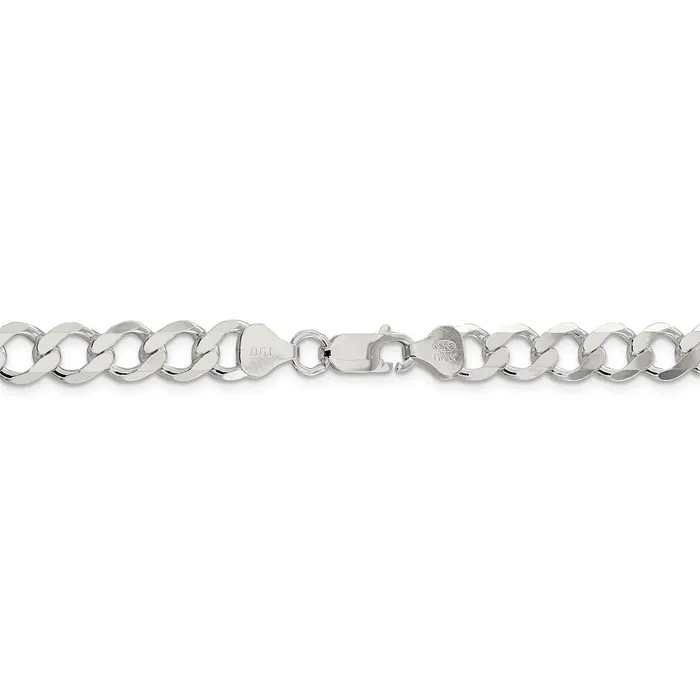 WB Choice Jewelry Rings Sterling Silver 81mm Semisolid Flat Curb ChainWBCQLFB18024 WB Choice Jewelry Rings Sterling Silver 81mm Semisolid Flat Curb ChainWBCQLFB18024