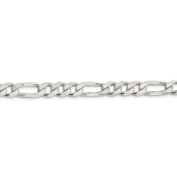 WB Choice Jewelry Rings Sterling Silver 8mm Pave Flat Figaro ChainWBCQFF22028 WB Choice Jewelry Rings Sterling Silver 8mm Pave Flat Figaro ChainWBCQFF22028