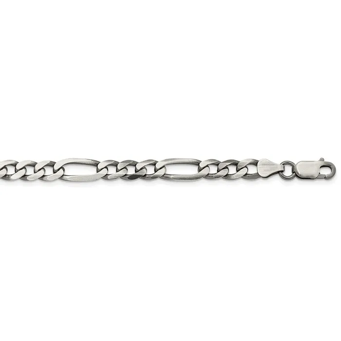 WB Choice Jewelry Rings Sterling Silver Antiqued 65mm Figaro ChainWBCQFG180A28 WB Choice Jewelry Rings Sterling Silver Antiqued 65mm Figaro ChainWBCQFG180A28
