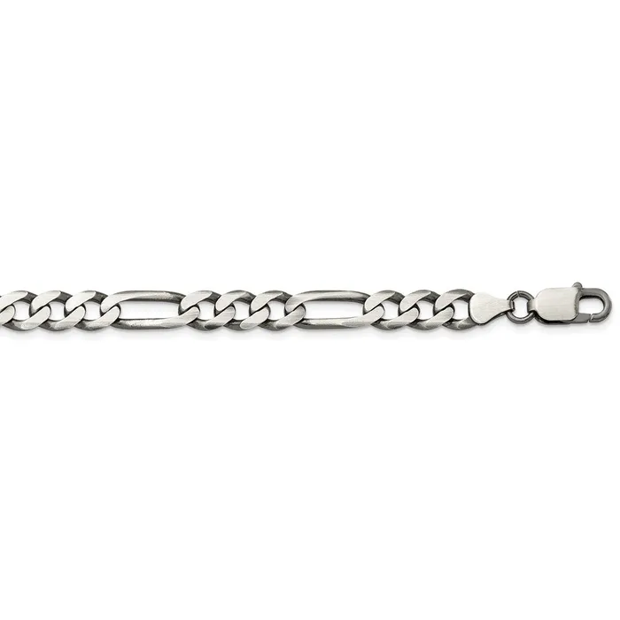 WB Choice Jewelry Rings Sterling Silver Antiqued 75mm Figaro ChainWBCQFG200A24 WB Choice Jewelry Rings Sterling Silver Antiqued 75mm Figaro ChainWBCQFG200A24