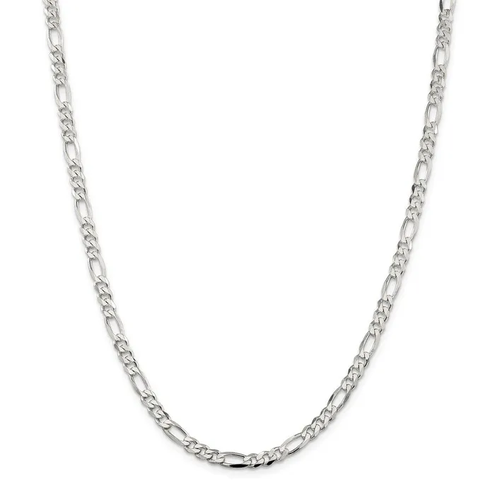 WB Choice Jewelry Sterling Silver 45mm Figaro ChainWBCQFG12022 Rings