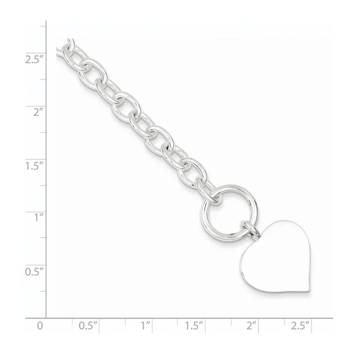 WB Choice Jewelry Sterling Silver Engraveable Heart BraceletWBCQG146275 Bracelets WB Choice Jewelry Sterling Silver Engraveable Heart BraceletWBCQG146275 Bracelets