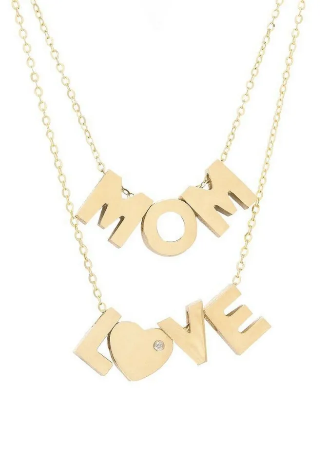 Albrecht Jewellery Initial Pendant Necklace with a Cable Chain 14K Solid Gold Letter Necklace Necklaces