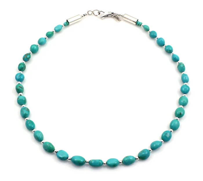 Artie Yellowhorse Sonoran Gold Turquoise Single Strand Necklace Necklaces