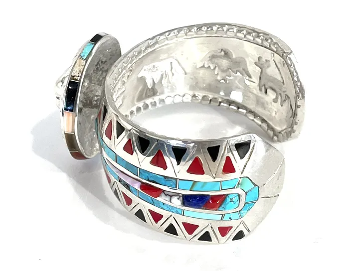 Ben Nighthorse Bracelets Skull On Round Cuff Bracelet Ben Nighthorse Bracelets Skull On Round Cuff Bracelet