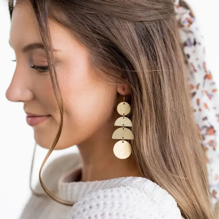 Bliss Crystals Earrings Maya Earrings Gold Brass LV3816