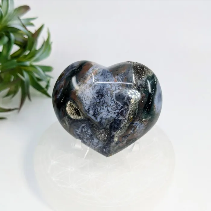 Bliss Crystals Necklaces Ocean Jasper 25 Heart LV6930