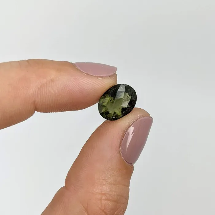 Bliss Crystals SALE Moldavite Faceted Oval Gem Cut 3ct Gem Stone SK7566 Rings