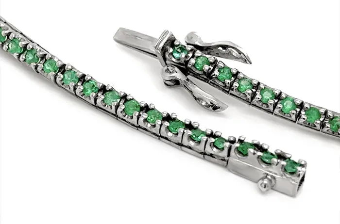 Bracelet 14kt Gold Tennis Emeralds Center Diamond Albert Hern Bracelets Bracelet 14kt Gold Tennis Emeralds Center Diamond Albert Hern Bracelets