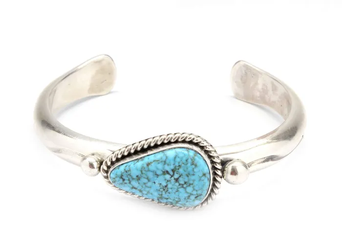 Bracelets Albert Lee Jr Kingman Blue Deep Stamp Cuff Bracelet