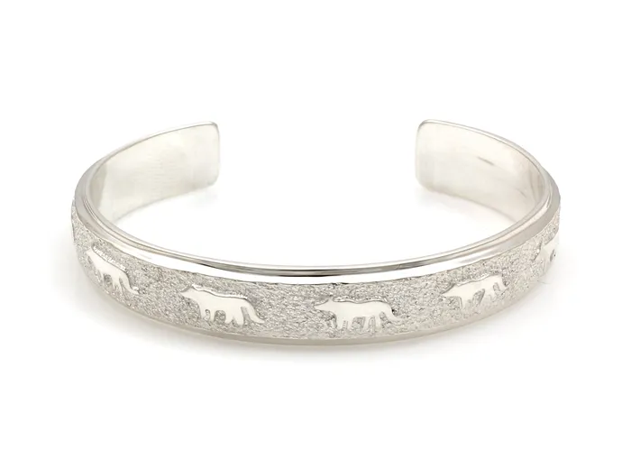 Bracelets Ben Nighthorse All Metal Narrow Wolf Bracelet