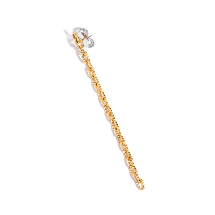 CHAIN LONG EARRING IN 18K YELLOW GOLD PLATED SILVER Jack Vartanian Earrings