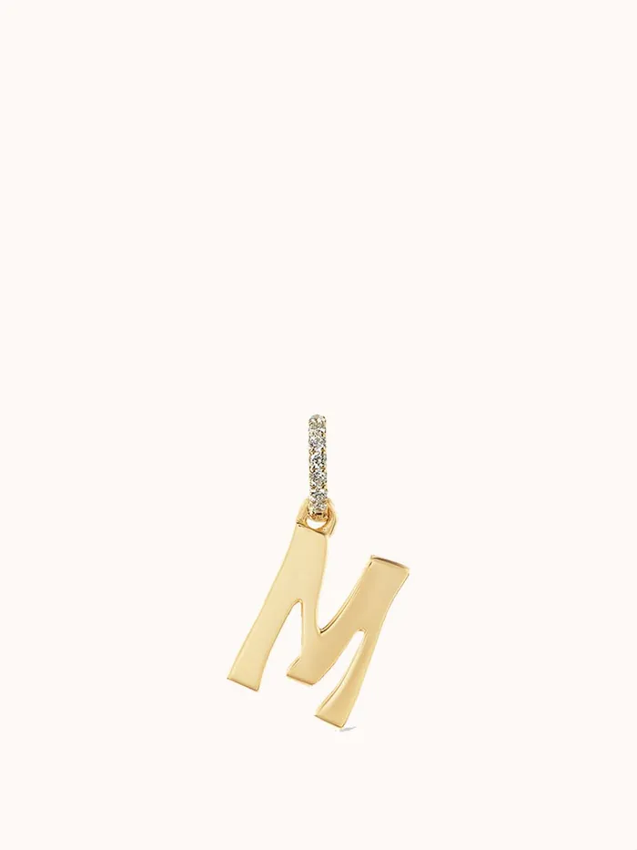 Charm Necklaces Marlo Laz Initial Diamond Charm