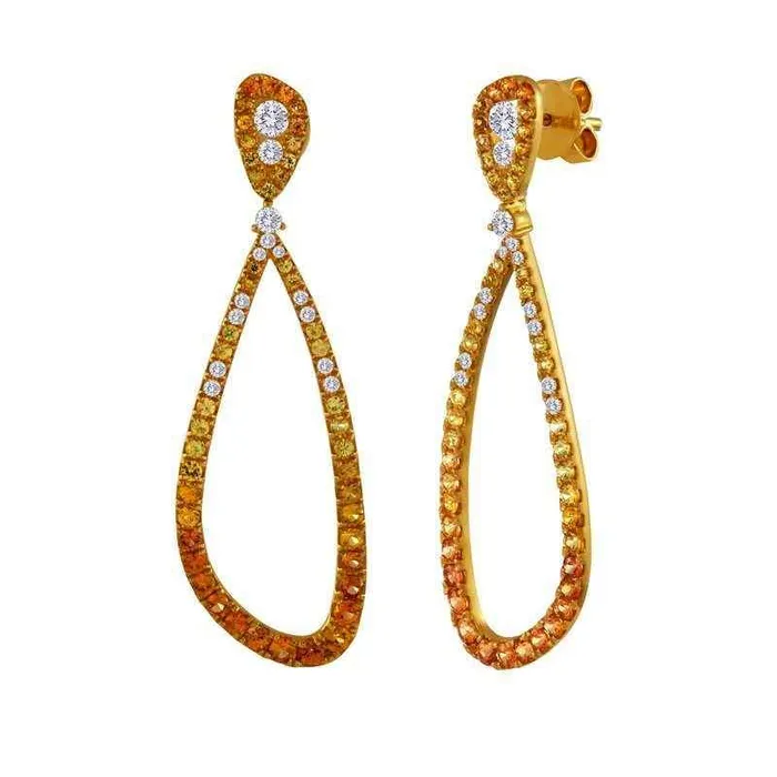 Cherie Dori Earrings Creole Drop Earrings